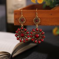Vintage New Multi-layer Round Small Sun Drop Earrings Wholesale sku image 3