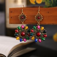 Vintage New Multi-layer Round Small Sun Drop Earrings Wholesale sku image 4