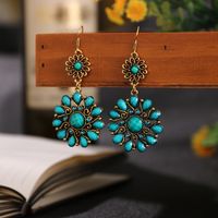 Vintage New Multi-layer Round Small Sun Drop Earrings Wholesale sku image 5