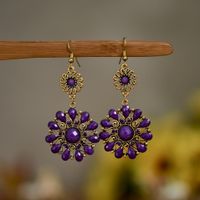 Vintage New Multi-layer Round Small Sun Drop Earrings Wholesale sku image 6