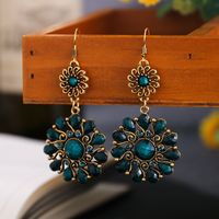 Vintage New Multi-layer Round Small Sun Drop Earrings Wholesale sku image 7