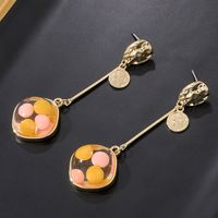 Creative Cute Resin Color Beads Pendant Earrings sku image 1