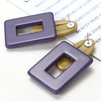 Geometric Rectangular Acrylic Earrings Korean Contrast Color Earrings main image 4