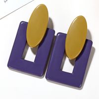 Geometric Rectangular Acrylic Earrings Korean Contrast Color Earrings sku image 3