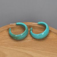 New Acrylic Geometric C-shaped Retro Simple Earrings Female sku image 1