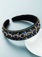 Baroque Contrast Color Inlaid Color Gemstone Headband Wholesale main image 3