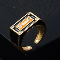 Fashion New Robot Dripping Oil Metal Opening Adjustable Copper Ring Accessories main image 5