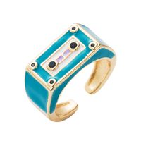 Fashion New Robot Dripping Oil Metal Opening Adjustable Copper Ring Accessories main image 6