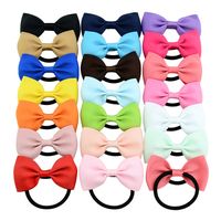 Simple Solid Color Children's Bow Cute Hair Rope Hair Ring Hair Accessories main image 1