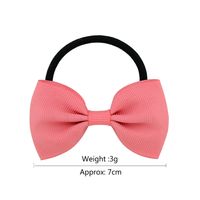 Simple Solid Color Children's Bow Cute Hair Rope Hair Ring Hair Accessories main image 3