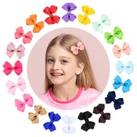 Accesorios Para El Cabello Para Niños Con Lazo De Hoja Retorcida Tridimensional De Color De Contraste Nuevo Creativo main image 1