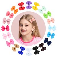 Creative New Contrast Color Three-dimensional Twisted Leaf Bow Children's Hair Accessories main image 1