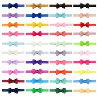 Fashion Solid Color Children's Hair Accessories Candy Color Rib Bow Headband Wholesale main image 1