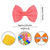 New Simple Children's Bow Hairpin Multicolor 4.5cm Solid Color Cute Side Clip main image 3