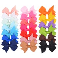 New Baby Hair Accessories 2 Inches Solid Color Children's Bow Hairpin main image 2