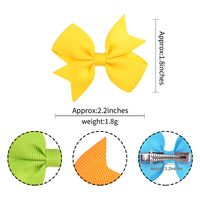 New Baby Hair Accessories 2 Inches Solid Color Children's Bow Hairpin main image 4