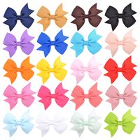 New Baby Hair Accessories 2 Inches Solid Color Children's Bow Hairpin main image 6