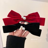 Autumn And Winter Red Big Bow Sweet Top Back Head Clip Hair Accessories main image 3