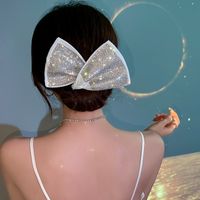 Fashion Summer New Diamond-encrusted Bow Twist Headdress Velvet Hair Rope Accessories main image 4