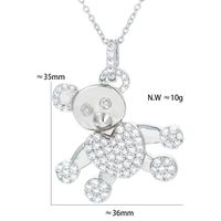 Nouveau Collier En Cuivre Pendentif Ours Coeur Incrusté De Diamants Coréen main image 6