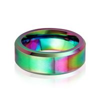 Stainless Steel Colorful Rings Men's Simple Titanium Steel Rings Accessories main image 6