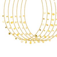 Collar De Oro De 18 Quilates Chapado En Acero De Titanio Con Cadena De Clavícula De Múltiples Accesorios De Moda main image 3