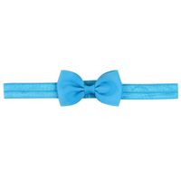 Fashion Solid Color Children's Hair Accessories Candy Color Rib Bow Headband Wholesale sku image 35
