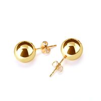 Fashion New Ball Titanium Steel Stud Earrings Wholesale sku image 7