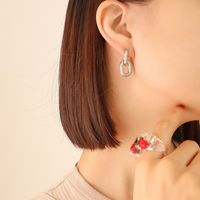 Fashion Geometric Patchwork Plating Titanium Steel No Inlaid Earrings sku image 1