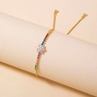 Popular Fashion Plum Shape Multicolor Zircon Adjustable Venetian Bracelet Jewelry main image 3