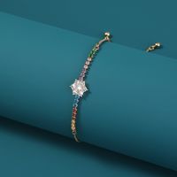 Popular Fashion Plum Shape Multicolor Zircon Adjustable Venetian Bracelet Jewelry main image 9
