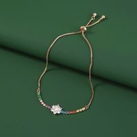 Popular Fashion Plum Shape Multicolor Zircon Adjustable Venetian Bracelet Jewelry main image 10