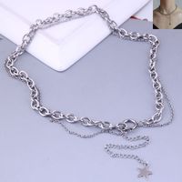 Simple Stainless Steel Simple Lucky Star Necklace Wholesale main image 3