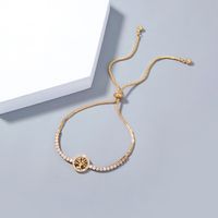 Fashion New Micro Inlay Zircon Tree Of Life Elements Adjustable Venetian Bracelet Jewelry main image 5
