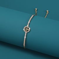 Fashion New Micro Inlay Zircon Tree Of Life Elements Adjustable Venetian Bracelet Jewelry main image 9