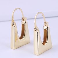 Fashion Simple Bag Shaped Solid Color Copper Earrings Wholesale main image 1