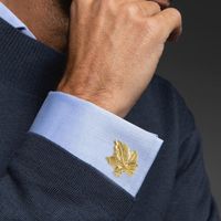 New Leaf Men's Cufflinks Simple Maple Leaf Metal Cufflinks Buttons Clothing Accessories main image 5