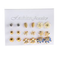 Fashion Geometric Earrings Card Set Cute Animal Earrings 9 Sets main image 5