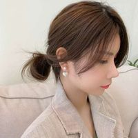 Simple Pearl Heart-shaped Earrings Fashion Alloy Earrings main image 4