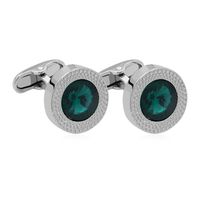 Nouveaux Boutons De Manchette Sertis De Pierres Précieuses Mode Française Boutons De Chemise En Métal Pour Hommes Accessoires Vestimentaires sku image 1