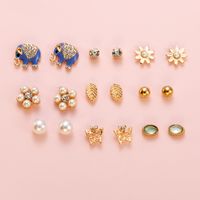 Fashion Geometric Earrings Card Set Cute Animal Earrings 9 Sets sku image 5