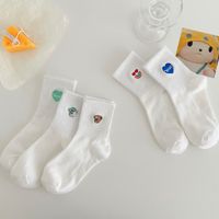 Paar Sportsocken Herzstickerei Weiße Socken Mid-tube Baumwollsocken main image 4