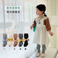 Spring And Autumn New Leggings Bow Children's Pantyhose Dance Cotton Socks main image 4