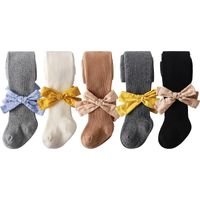 Spring And Autumn New Leggings Bow Children's Pantyhose Dance Cotton Socks main image 6