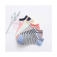 Spring And Summer New Women's Color Matching Stripes Shallow Mouth Invisible Socks main image 6