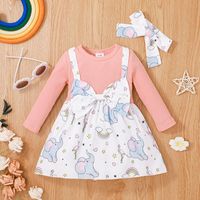 Cartoon Baby Cute Dress New Spring And Autumn Elephant Print Children's Skirt main image 1