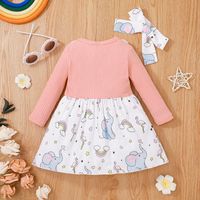 Cartoon Baby Cute Dress New Spring And Autumn Elephant Print Children's Skirt main image 5