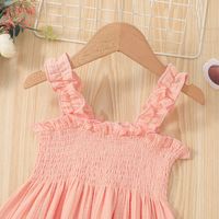 Little Girl Suspender Skirt Clothes 2022 Summer Girls Pink Twist Dress main image 3