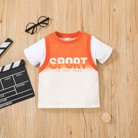 Summer New Short-sleeved T-shirt Suit Boy Shorts Two-piece Children's main image 3