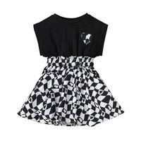 Summer Girls Stitching Dress Korean Children's Vest Skirt Heart A-line Skirt main image 6